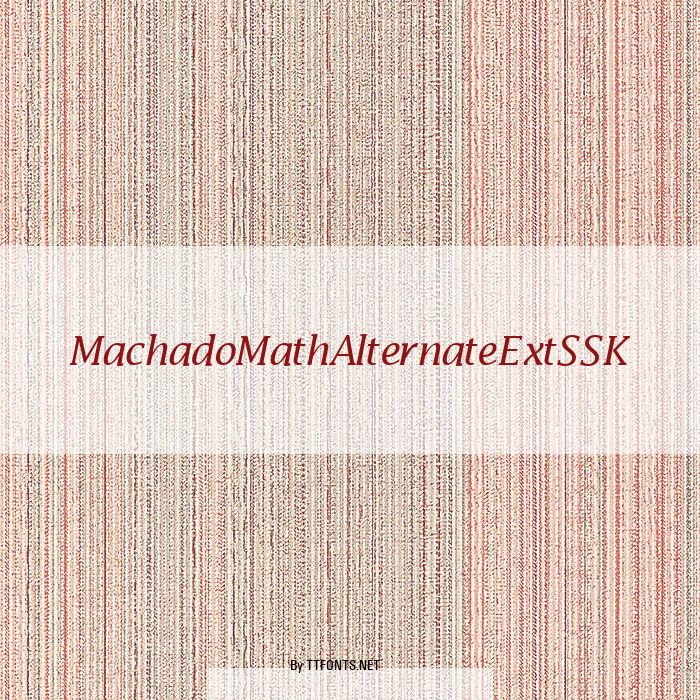 MachadoMathAlternateExtSSK example