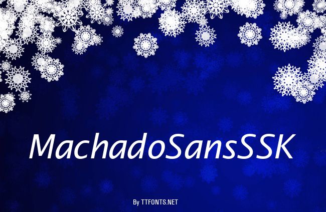 MachadoSansSSK example