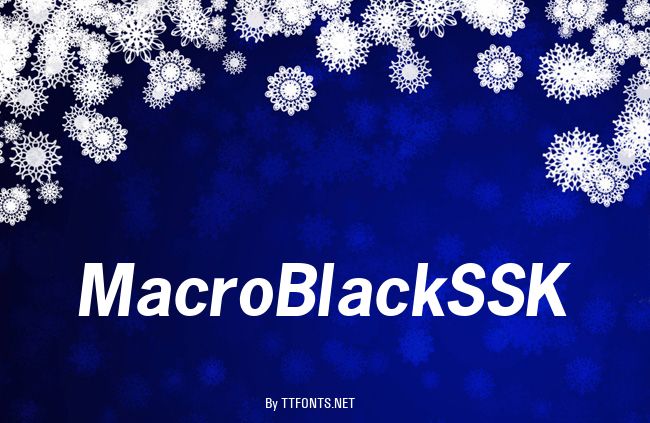 MacroBlackSSK example