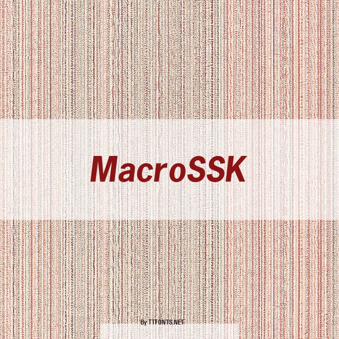 MacroSSK example