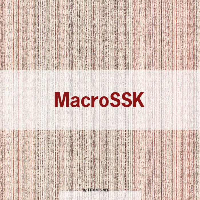MacroSSK example