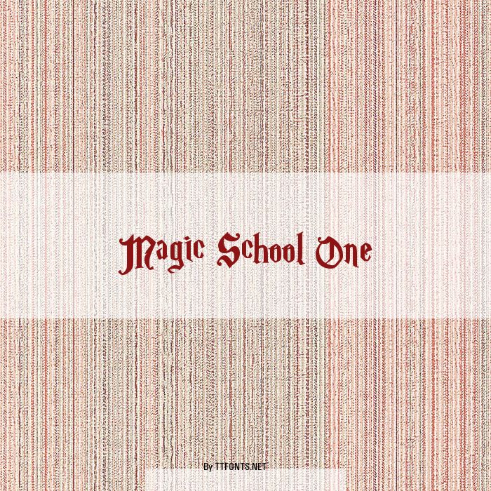 Magic School One example