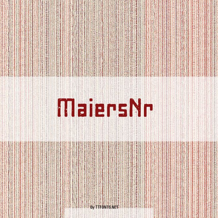 MaiersNr8 example