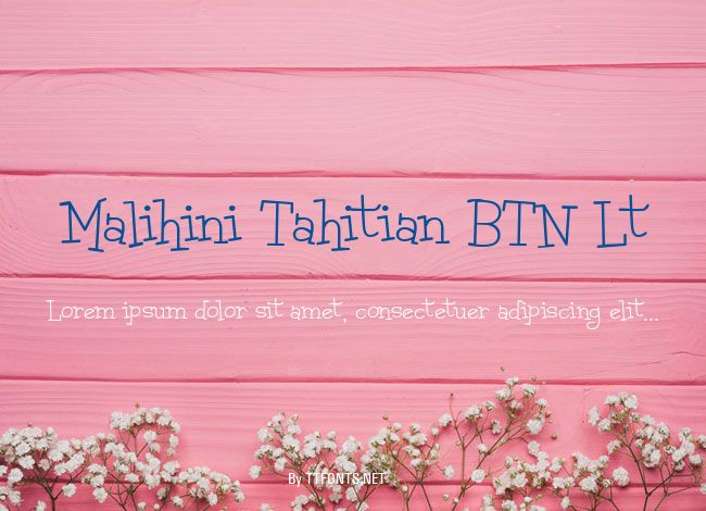 Malihini Tahitian BTN Lt example