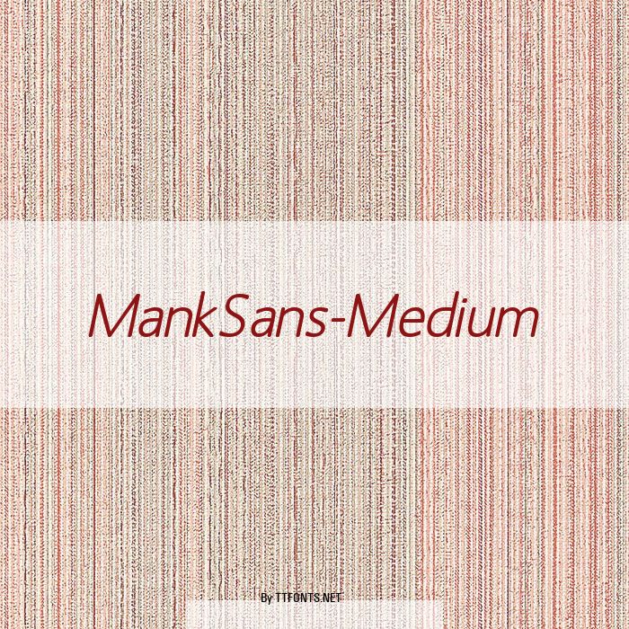MankSans-Medium example