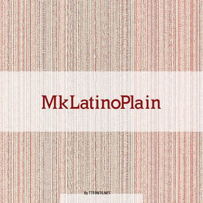 MkLatinoPlain example