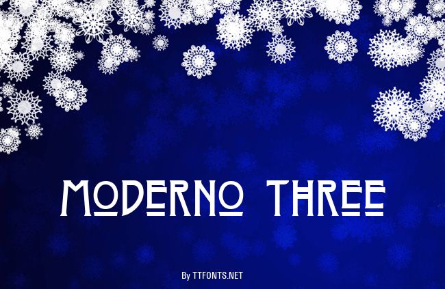 Moderno Three example
