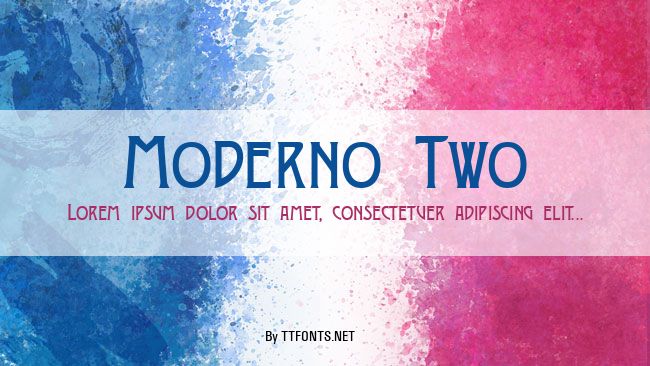 Moderno Two example