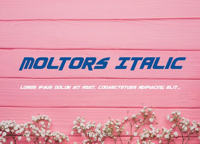 Moltors Italic example