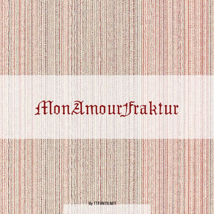 MonAmourFraktur example