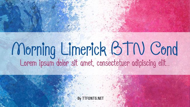 Morning Limerick BTN Cond example