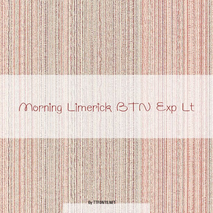 Morning Limerick BTN Exp Lt example