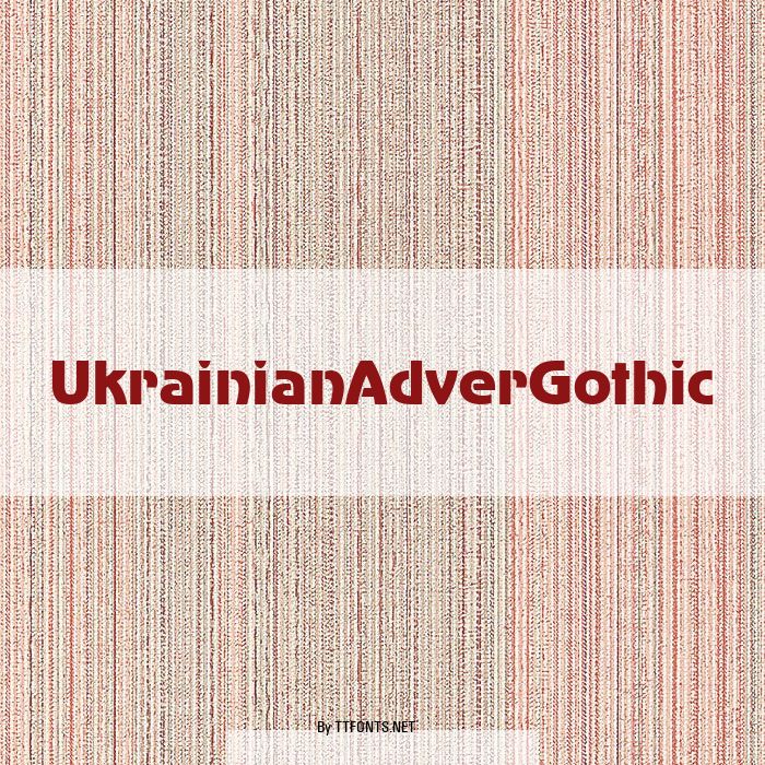 UkrainianAdverGothic example