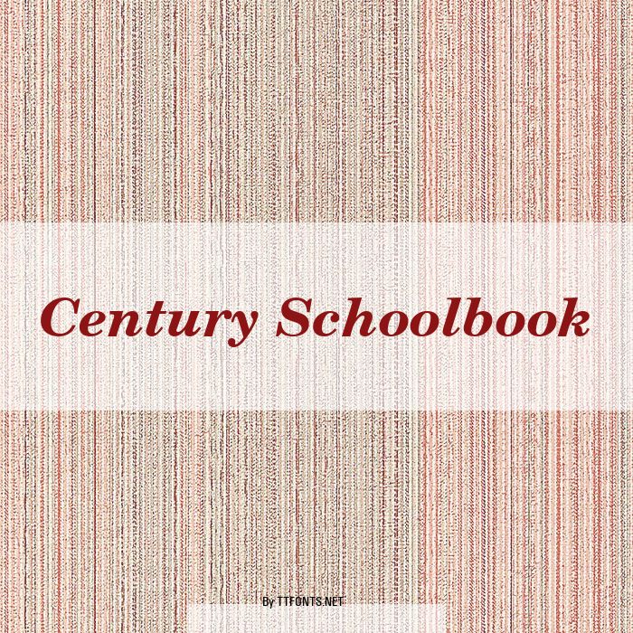 Century Schoolbook example