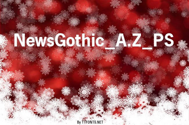NewsGothic_A.Z_PS example