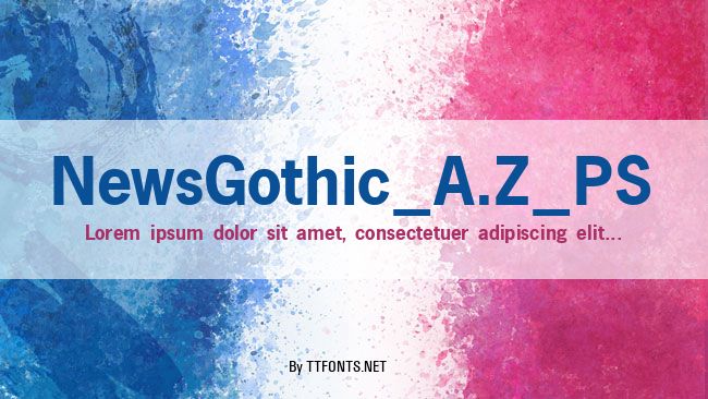 NewsGothic_A.Z_PS example