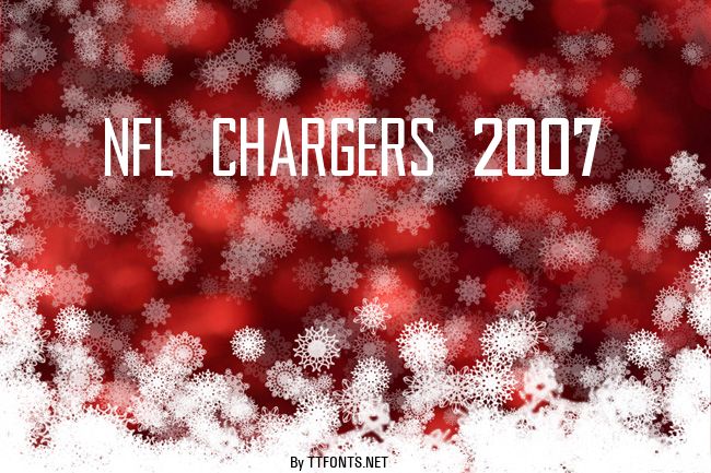 NFL Chargers 2007 example