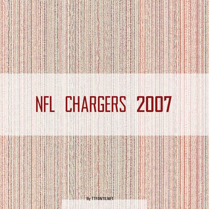 NFL Chargers 2007 example
