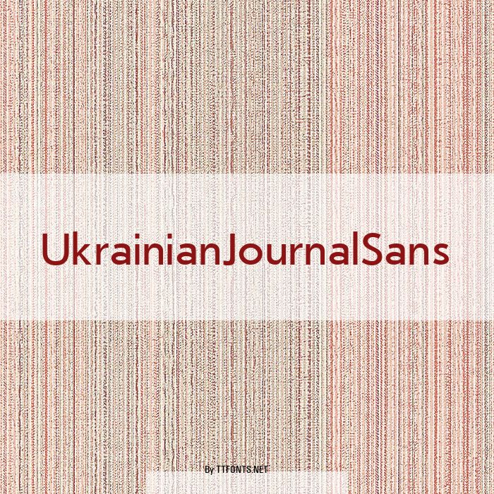 UkrainianJournalSans example