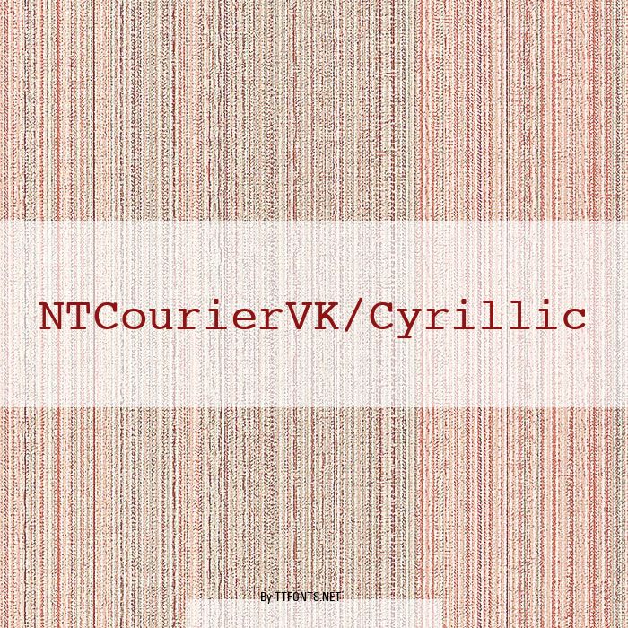 NTCourierVK/Cyrillic example