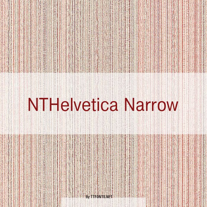 NTHelvetica Narrow example