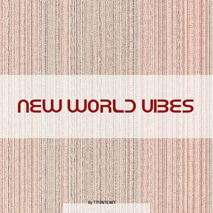 New World Vibes example