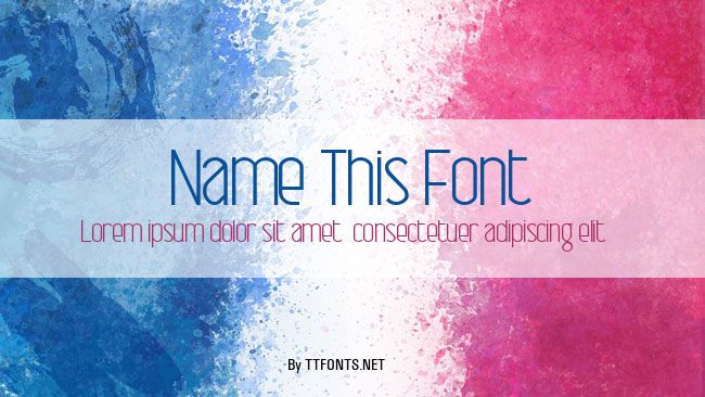 Name This Font example
