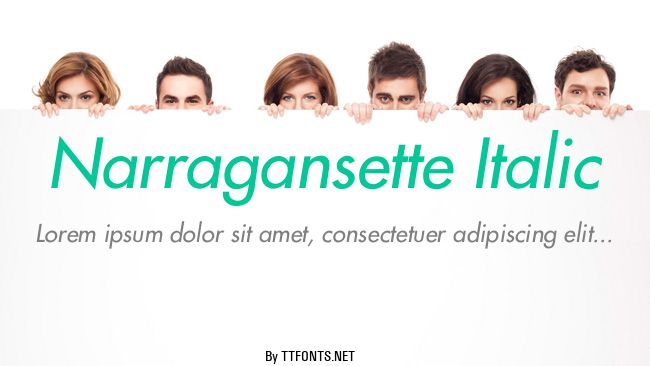 Narragansette Italic example