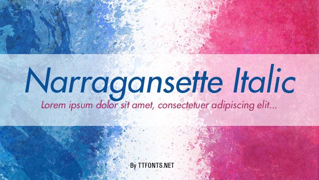 Narragansette Italic example