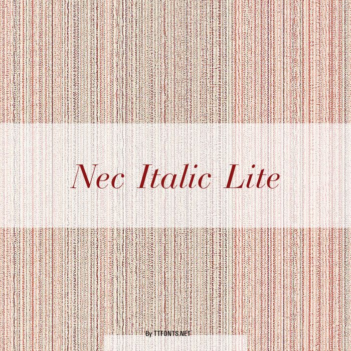 Nec Italic Lite example