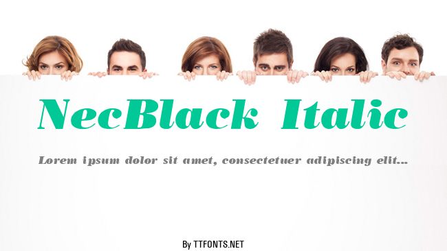 NecBlack Italic example