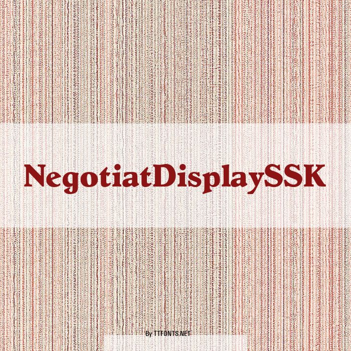 NegotiatDisplaySSK example