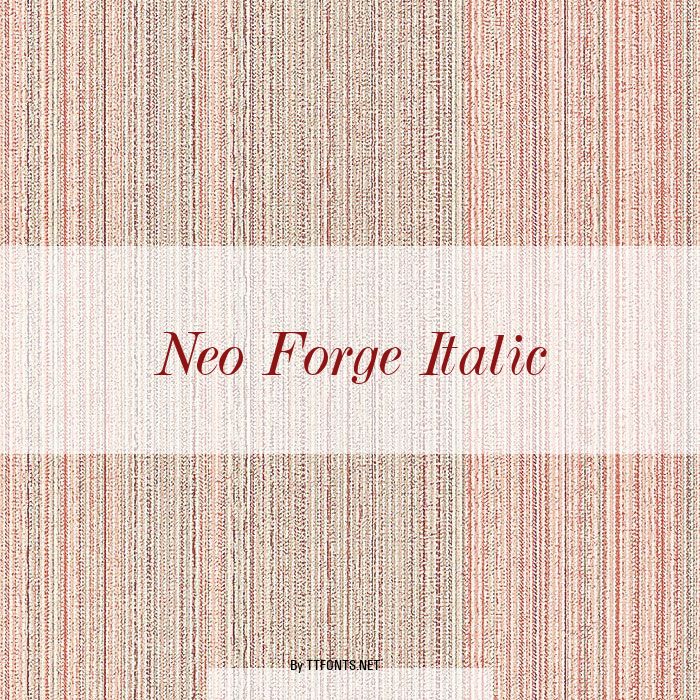 Neo Forge Italic example