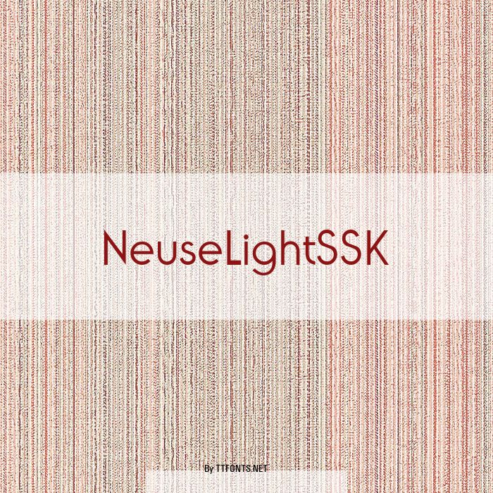 NeuseLightSSK example