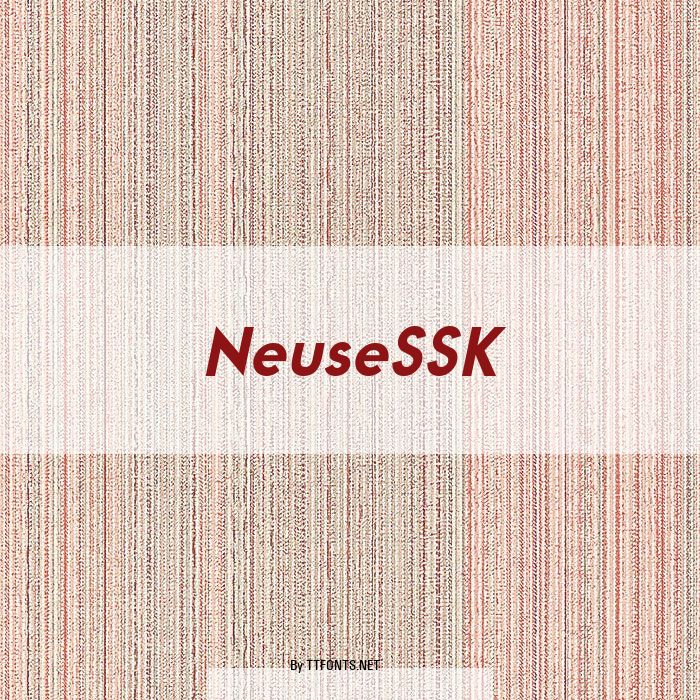 NeuseSSK example