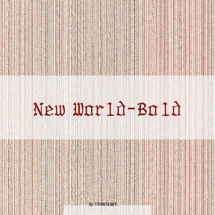 New World-Bold example