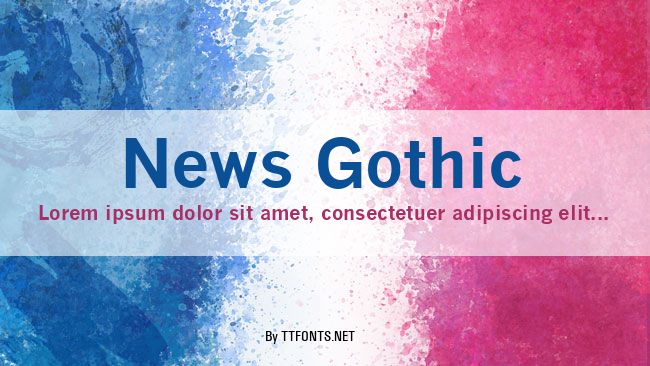 News Gothic example