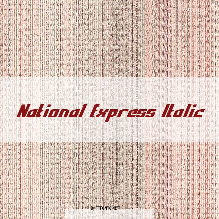 National Express Italic example