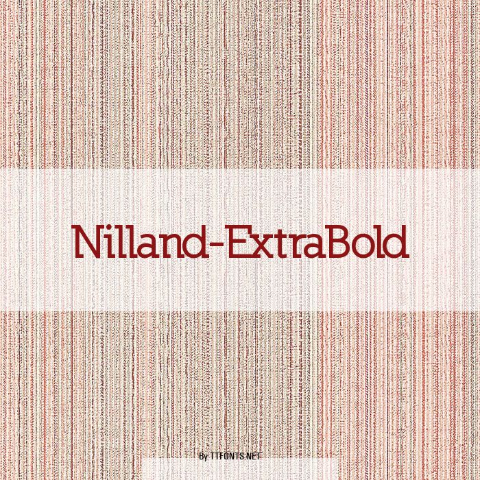 Nilland-ExtraBold example