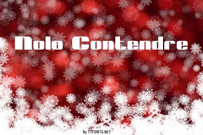 Nolo Contendre example