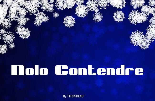 Nolo Contendre example