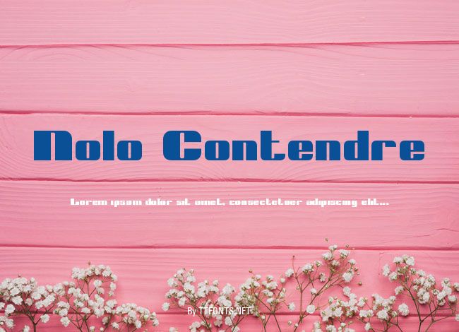 Nolo Contendre example