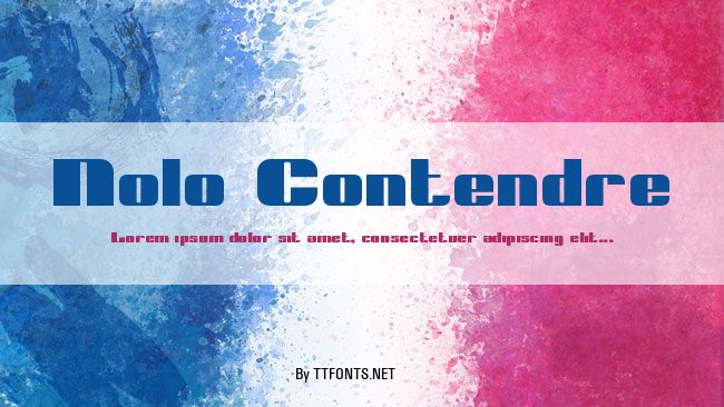 Nolo Contendre example