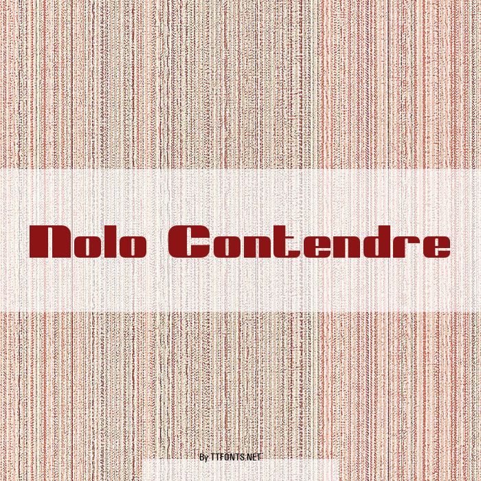 Nolo Contendre example