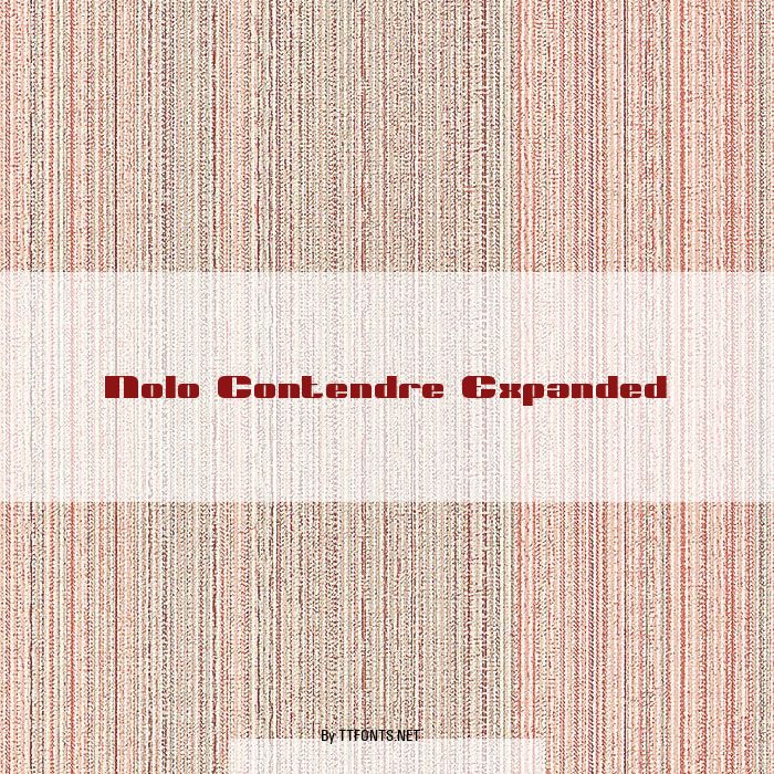 Nolo Contendre Expanded example