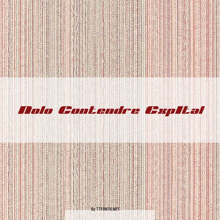Nolo Contendre ExpItal example