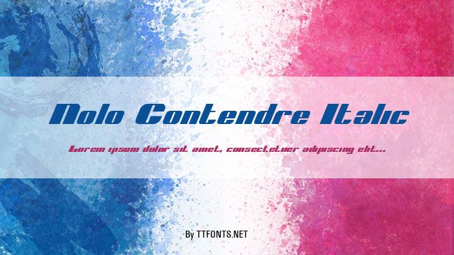Nolo Contendre Italic example