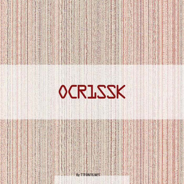 OCR1SSK example