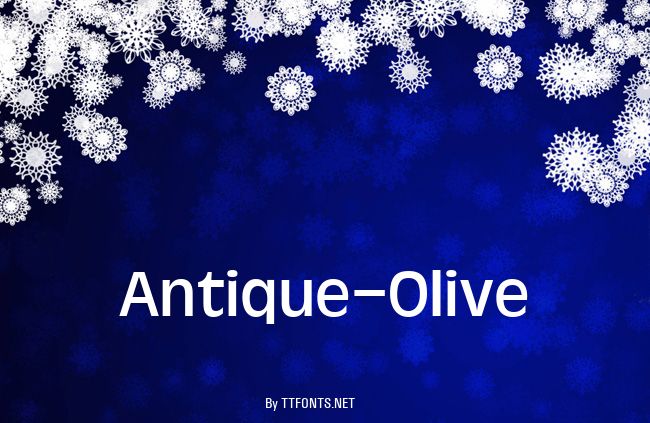 Antique-Olive example