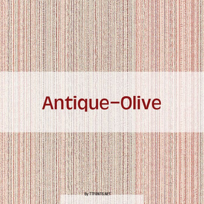 Antique-Olive example